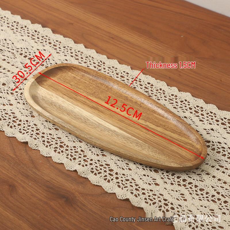 Acacia Wood Serving Tray Set