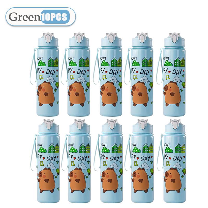 1-10PCS Capybara Sports Water Bottle Straw for Outdoor Camping Picnic School Reusable Portable Drinkware Summer Holiday Gift