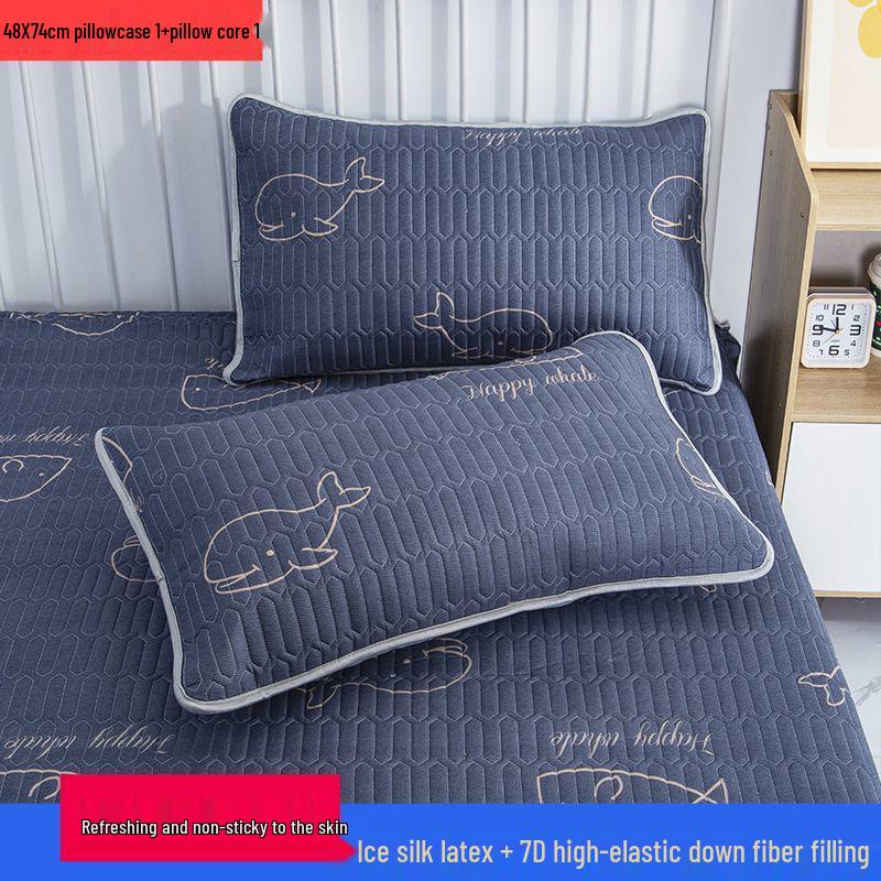 Set of 2 Extra Large 48x74 Knitted Silk Pillowcases - Anti-Drool & Sweat-Proof for Adults