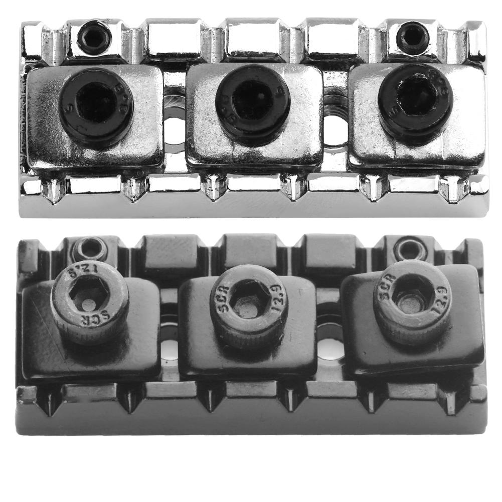 Elektrische Gitarre Saitenblockierer Zinklegierung 42,5 mm Saitenblockierer mit Dichtungsschraube Schraubenschlüssel Ersatz Gitarrenzubehör