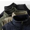 Winter Mens Fleece Jacket Sleeveless Vest Man Waterproof Vest Coats Stand Collar Windbreaker Padded Waistcoats