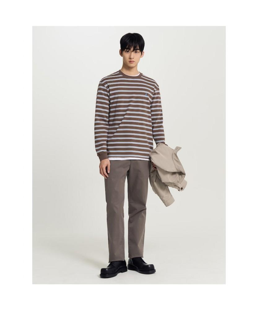 Binpolmen [Essential] Spring Standard Fit Chino Pants Brown