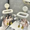 1PCS Cartoon Bathroom Punch-free Suction Cup Hook Rack Face Towel Storage Box Wall-mounted Wash Basin Cosmetic Storage Box Storage Basket