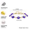Stainless Steel Virgin Mary Bracelet for Women,Beads Chain Bracelets,Turkey Evil Eye Bracelet,Lucky Wealth Jewelry Gift