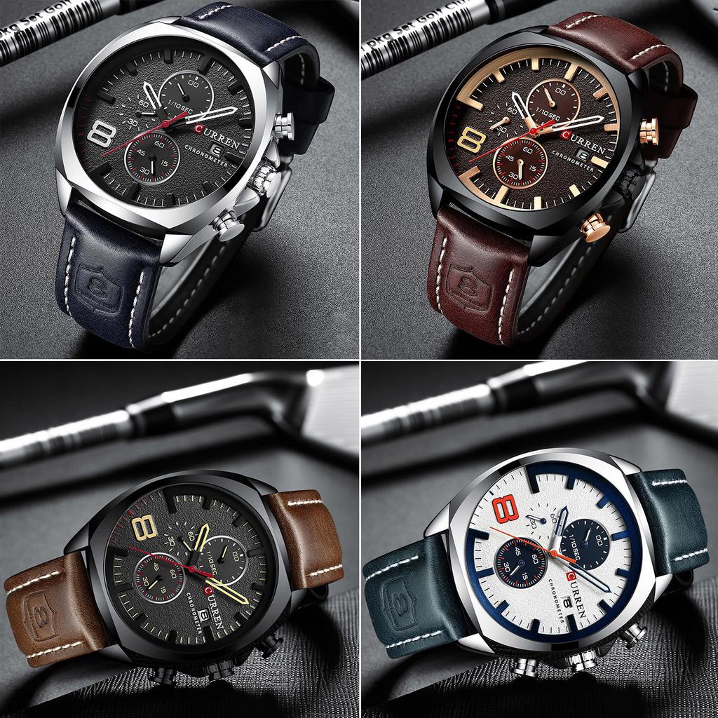 Men Watch Quartz Chronometer Movement Business Casual Wrist Watch