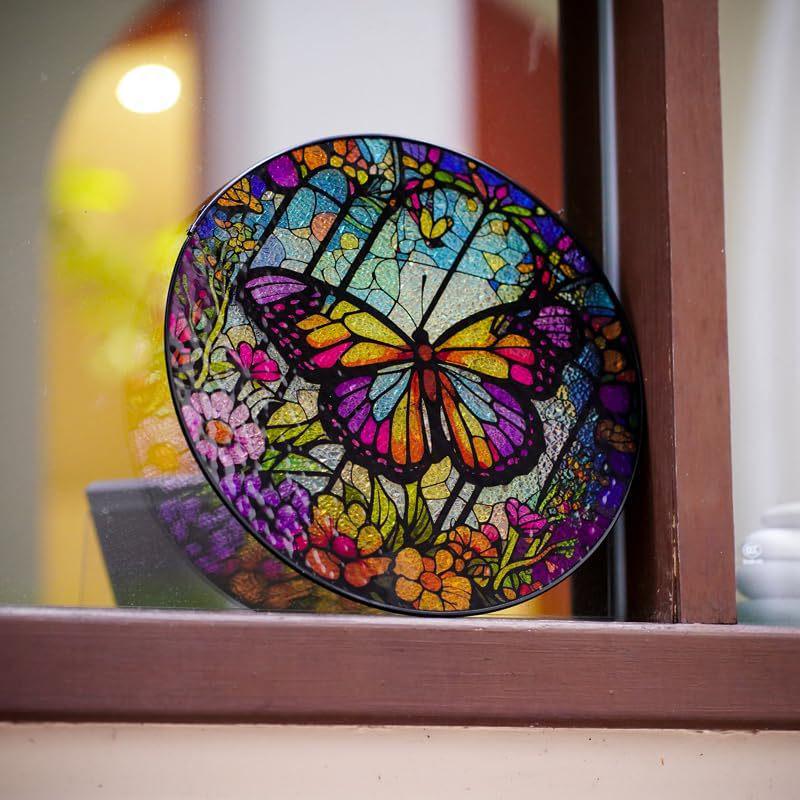 Colorful Glass Wall Hanging Ornament - Artistic Window Decoration