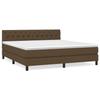 Maison Exclusive - Sommier à lattes de lit avec matelas Marron foncé 160x200 cm