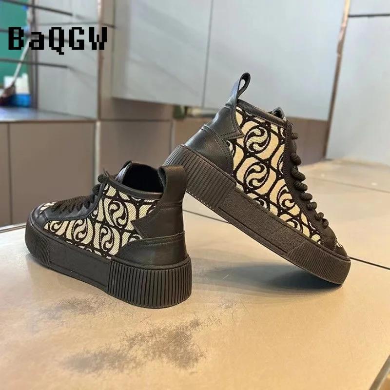 

Designer Man Autum Casual Round Toe Hiking Boots Footwear High Top Wear-Resistant Anti-slip Breathable Fashion Trendy Sneakers 39 бежевий