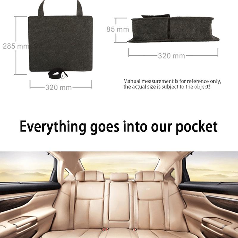 Multi-Purpose Car Storage Bag Organizer Hanging Bag Box Paper Towel Phone Storage Felt Bag Trash Can Organizer Car Accessories