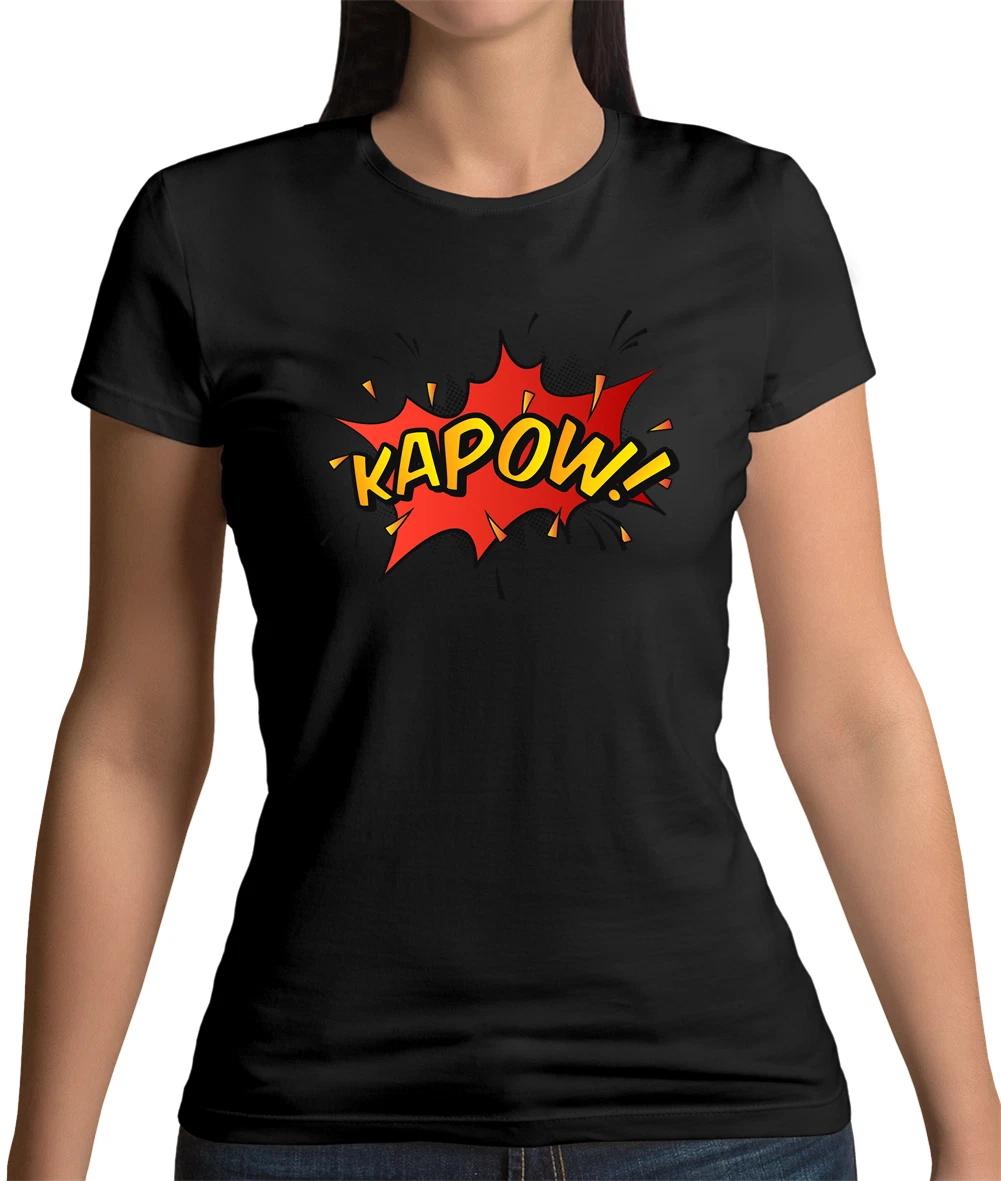 Superhero Kapow Womens T-Shirt - Comic - Comics - Super Heroes - Pop Art - Gr L