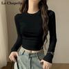 La Chapelle Women's Slim-Fit Long Sleeve Crew Neck Base Layer Top