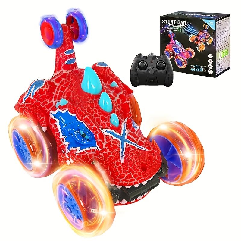 Dinosaur Stunt Car, 2.4GHz Wireless Remote Control, Bright Flashing Lights, Fun Racing Game