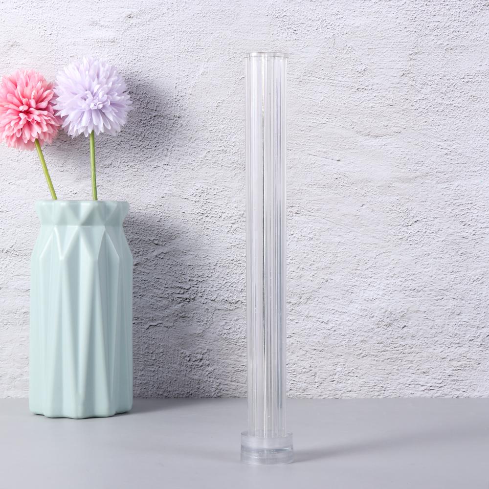 Church Party Clay Tools Plastic Match Large Cylinder Rib Long Pole Candle Mold Stripe Soap Making