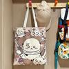 Chiikawa Canvas Bag Kawaii Anime Cute Hachiware Usagi Student Outdoor Cartoon Cosmetics Handbag Book Storage Bag Toy Girls Gifts