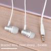 Bass Wired In-Ear Sports Headphones with Mic HIFI HD-compatible Sound High Frequency Braided Wired 3.5mm Headphones