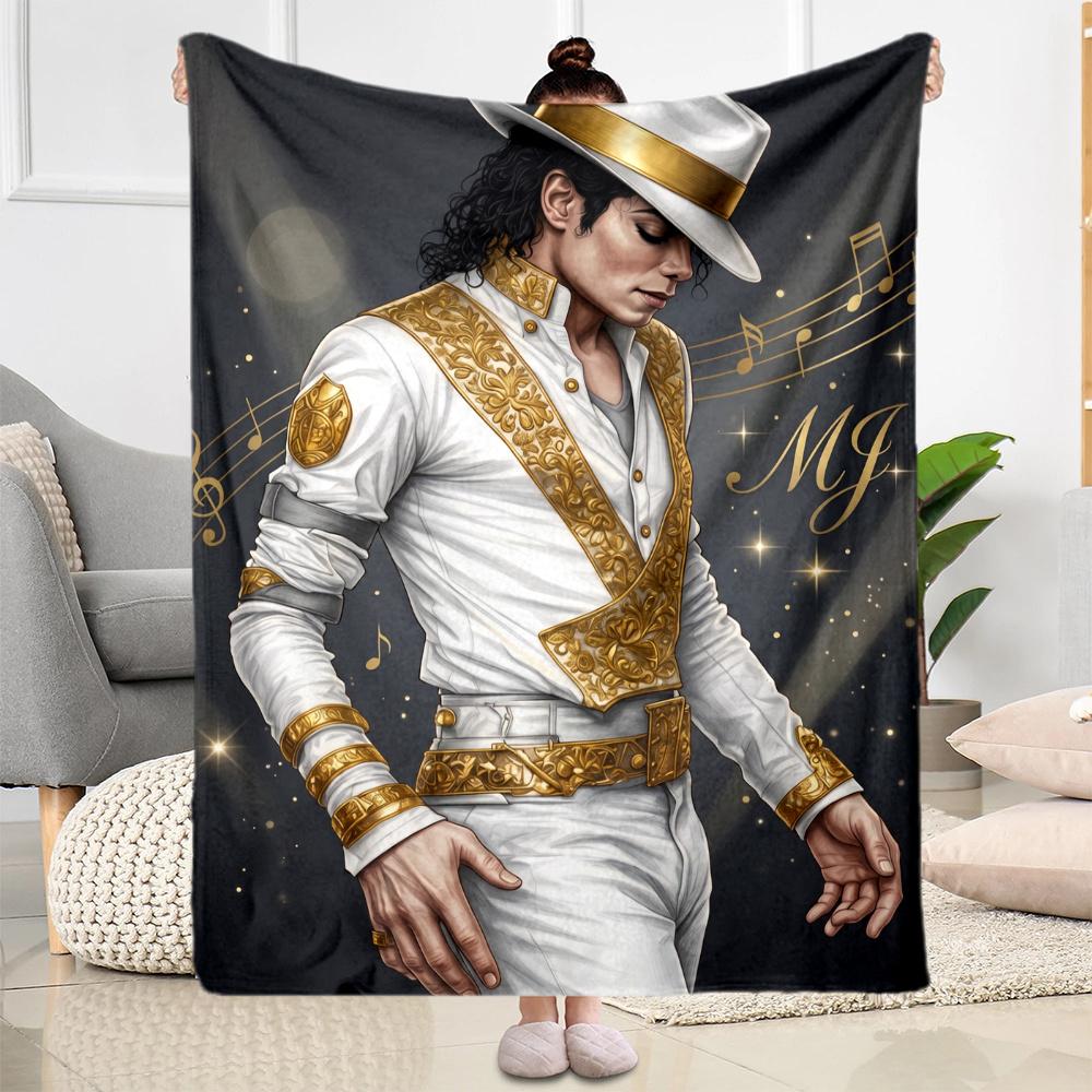 Michael Jackson Mj Iconic Style Blanket Soft Warm Cozy Perfect For Office Seaside Sofa Four Seasons Multipurpose Digital Print Best Holiday Gift For F