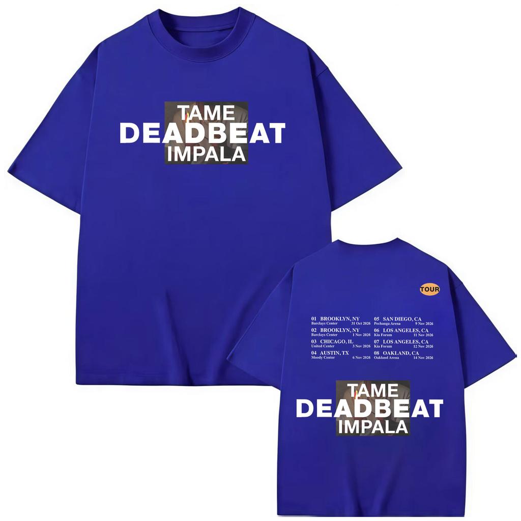 Tame Impala Rock Band Tour T-shirts High Quality Fashion Short Sleeve T Shirts Men Women Clothing Oversized T-shirt