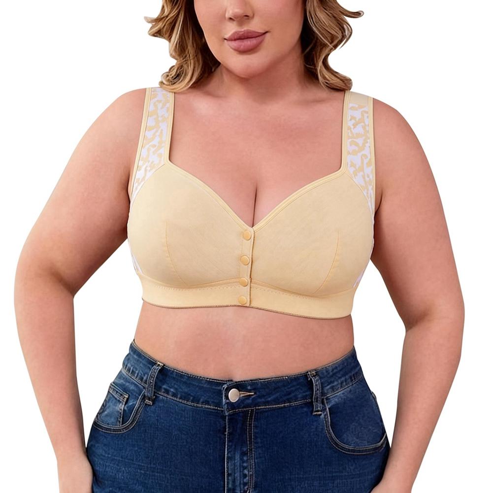 Women's Large Size Front Buckle Bra Vest Style Comfortable Bra