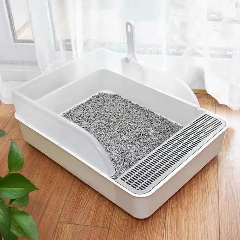 Removable Cover Cat Sand Litter Box Cats Toilet Pet Supplies Lid Cat Litter High-Sides Design Pet Litter Box Pet Supplies Kitten