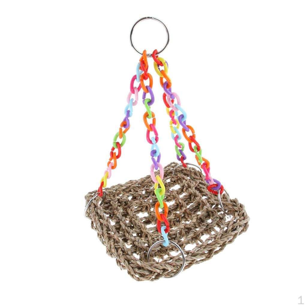 

Toy Straw Perch Platform Hanging Chew - as described, L 1