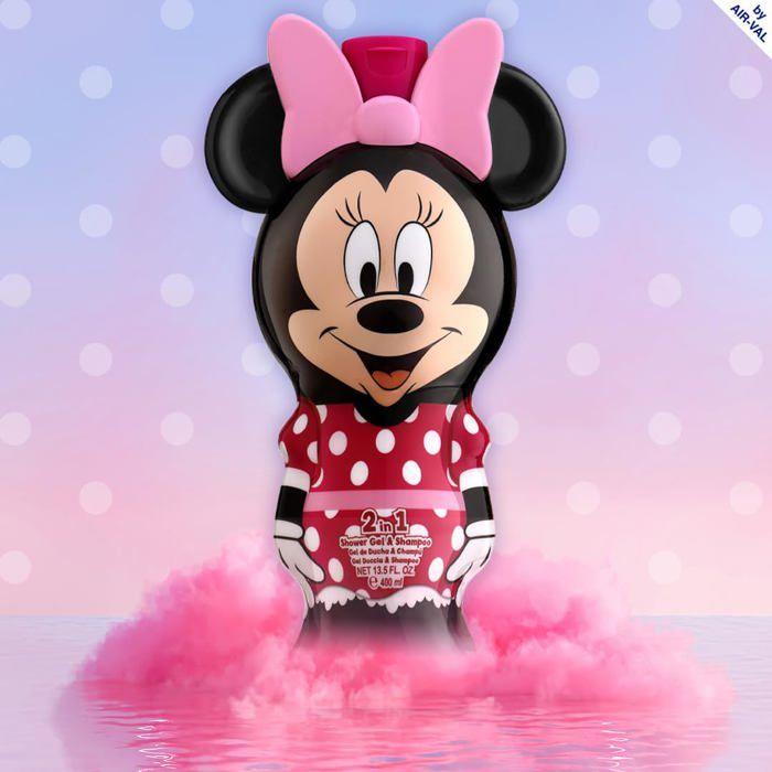 Gel Douche &amp; Shampooing 2 en 1 - Air Val International - Minnie Mouse - 400 ml - Figurine 3D