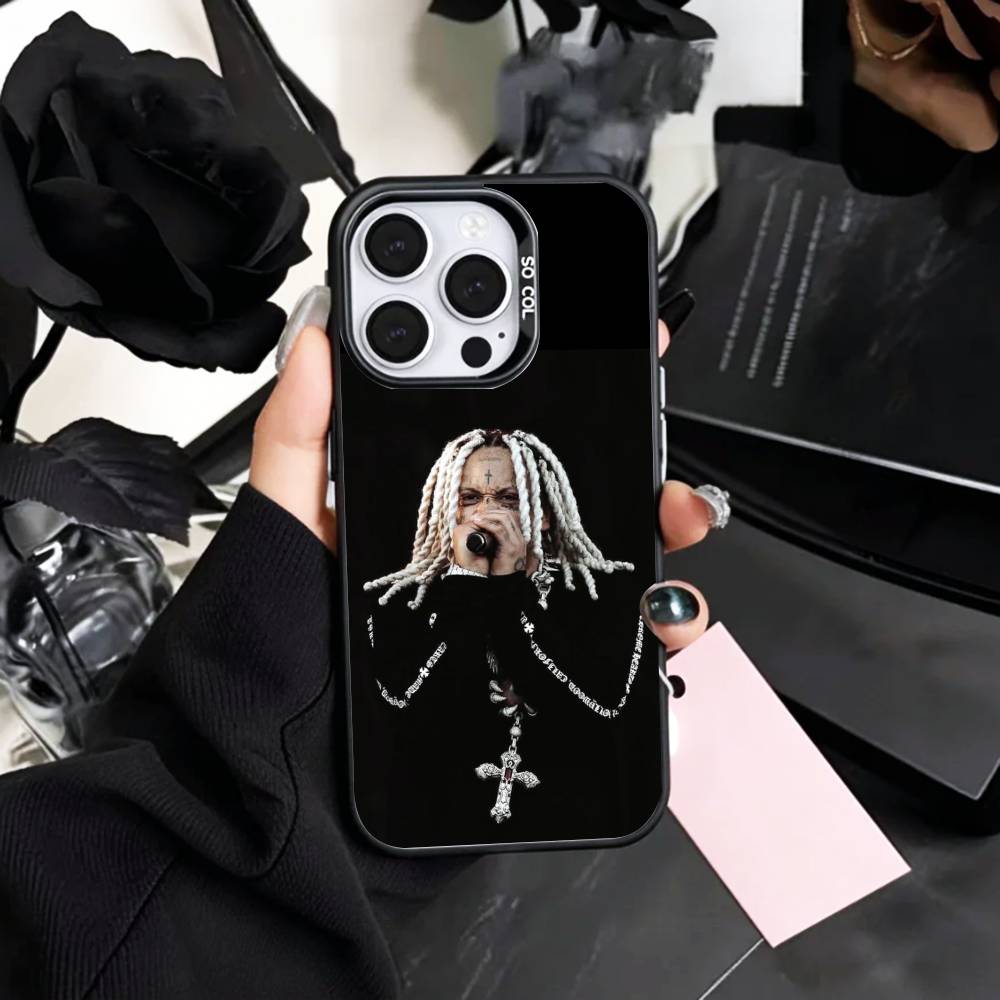 R-Rapper T-Trippie R-Redd Phone Case For iPhone17,16,15,14,13,12,11 Plus,Pro Max Colored Silver Plated Inside Cover