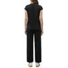 Fashion Women's Spring And Summer Short Sleeved V-neck Top Loose Wide Leg Pants Set