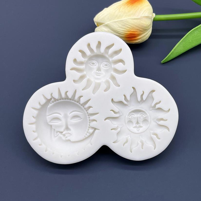 Sun Face Silicone Sugarcraft Mold Fondant Cake Decorating Tools Cupcake Chocolate Baking Molds