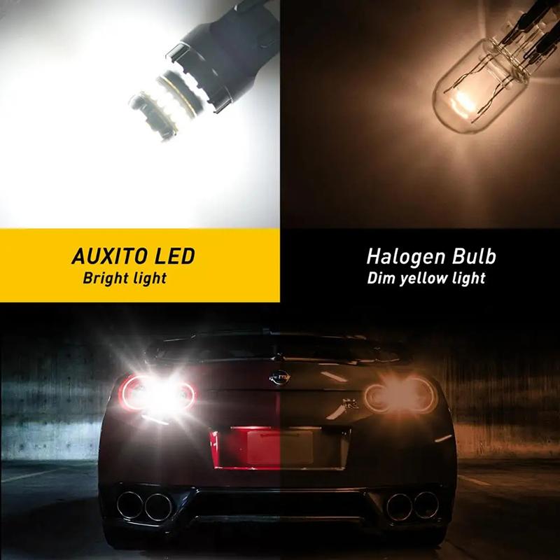 2 stk T20 LED Canbus 7443 W21/5W 7440 W21W LED-pære 6500K Hvit Bil Parkeringslys Posisjonslys DRL Kjørelys 12V