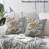 2 pièces Housses de coussin décoratives Luxe Or Argent Feuille de Ginkgo Lot de 2 Moderne Ton Neutre Housse de coussin décorative pour Canapé Chambre