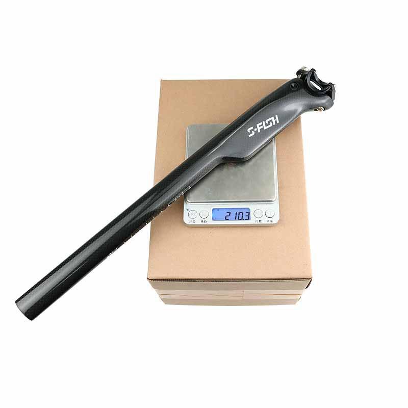 Carbon Fiber Aero Bicycle Seatpost With 20 Rearward Offset 3K Weave Mountain Road Bikes
