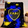 1PC Football Club Emblem Flannel Blanket Gift, Suitable for Both Men And Women, Soft Ideal for Beds And Sofa, Birthday Or Christmas Gift