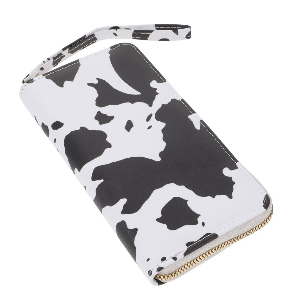 Cow Print Slim Wallet Fashion Multi compartment Ladies Women