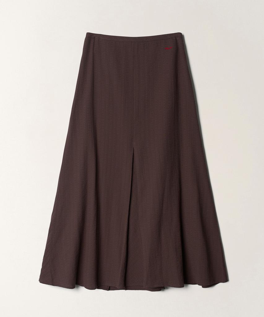 TTUDEMENT Cotton Maxi Skirt_Brown