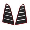Black Rear Side Window Louvers ABS Plastic Shutter Air Vent Shade Matte Pair for Mustang Fastback 2015 2026 Car Accessories