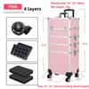 Multi-layer Trolley Box Large Capacity Cosmetic Case Trolley Portable Eyelash Nail Art and Tattoo Embroidery Toolbox