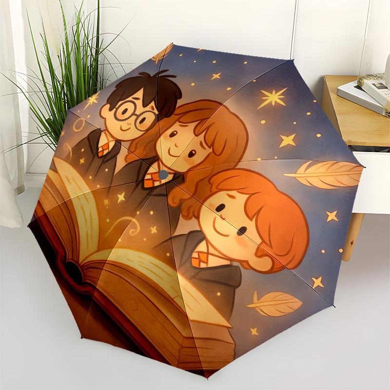 

1pc Magical Adventure Friendship Umbrella with Plastic Handle,Cartoon Pattern,Suitable for All Seasons Multi-functional Umbrella412