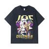 275 GSM Washed T-shirts 100% Cotton Digimon V4 Gomamon Print Unisex Heavy Cotton T Shirt