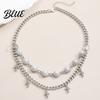 Mixed Match Jewelry Set 3Pcs/Set Women Rhinestones Inlaid Imitation Pearls