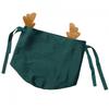 3D Antler Decoration Christmas Candy Bags Santa Present Bags Velvet Deer Bags