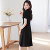 Women's Short Sleeve Professional Dress with Bow