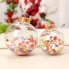 6Pcs/lot Clear Empty Christmas Ball Ornaments with Removable Gold/Silver Metal Hangers Great for Wedding Party Holiday