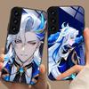 Game GI Neuvillette Glass Mobile Phone Case for Samsung Galaxy A56 55 54 53 52 51 36 35 34 23 16 15 5G Colorful Cover