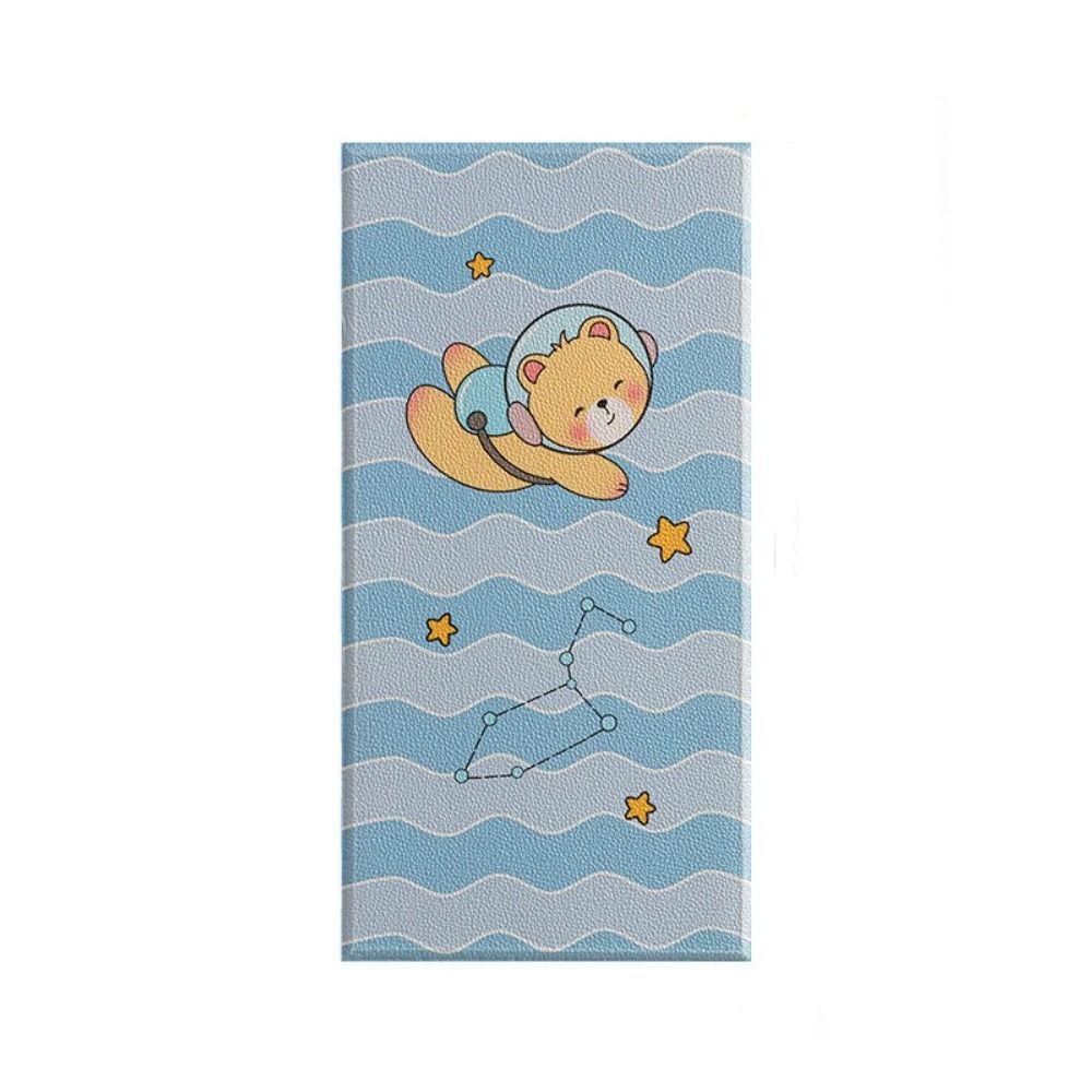 New Anti-collision 3D Wall Sticker Cute cartoon Self-adhesive Soft Cushion Thicken Waterproof Wall Mat Pad Bedroom