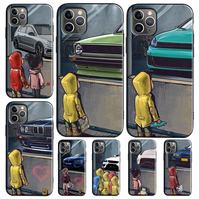 Boy Girl See Cool Sports Car Drift Funda For OPPO Reno 10 11 12 13 14 Pro 14F 13F 12F 11F 7 8 Lite OPPO Find X5 X8 X9 Pro Case