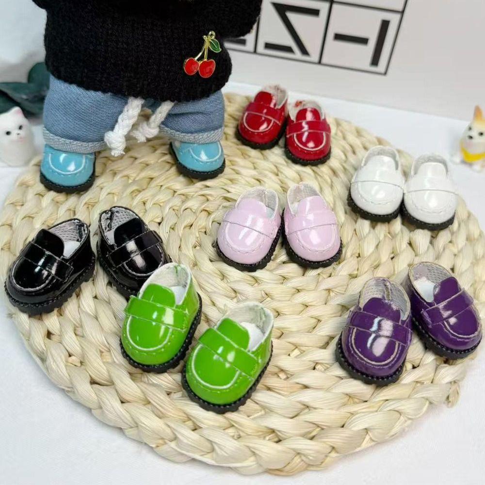 Leather Material Doll Leather Shoes 3.5cm Size Mini Doll Shoes Mini Doll Doll Boots OB27 Doll