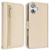 Applicable To iPhone16 Leather Case 17Pro Zipper Wallet Multi-card Oblique Span Protective Case S24Ultra Multi-function