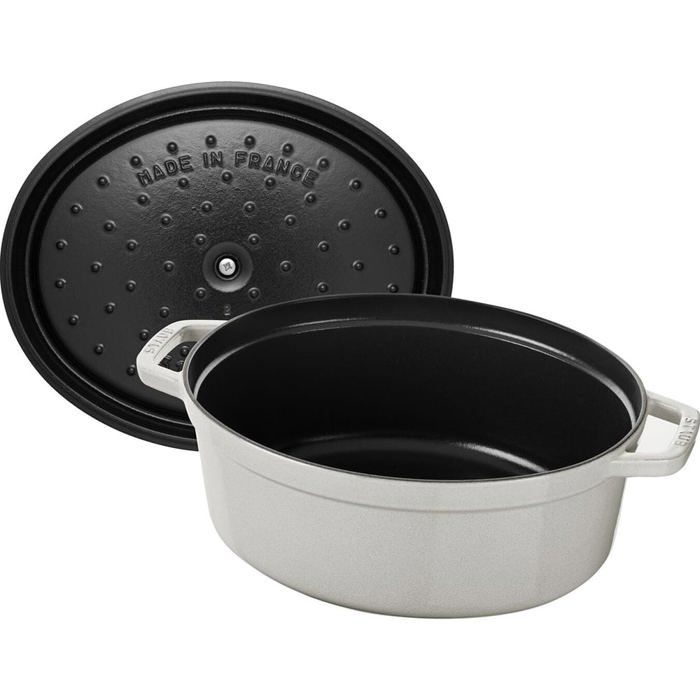 STAUB - Cocotte Ovale en Fonte, 31 cm, Truffe Blanche