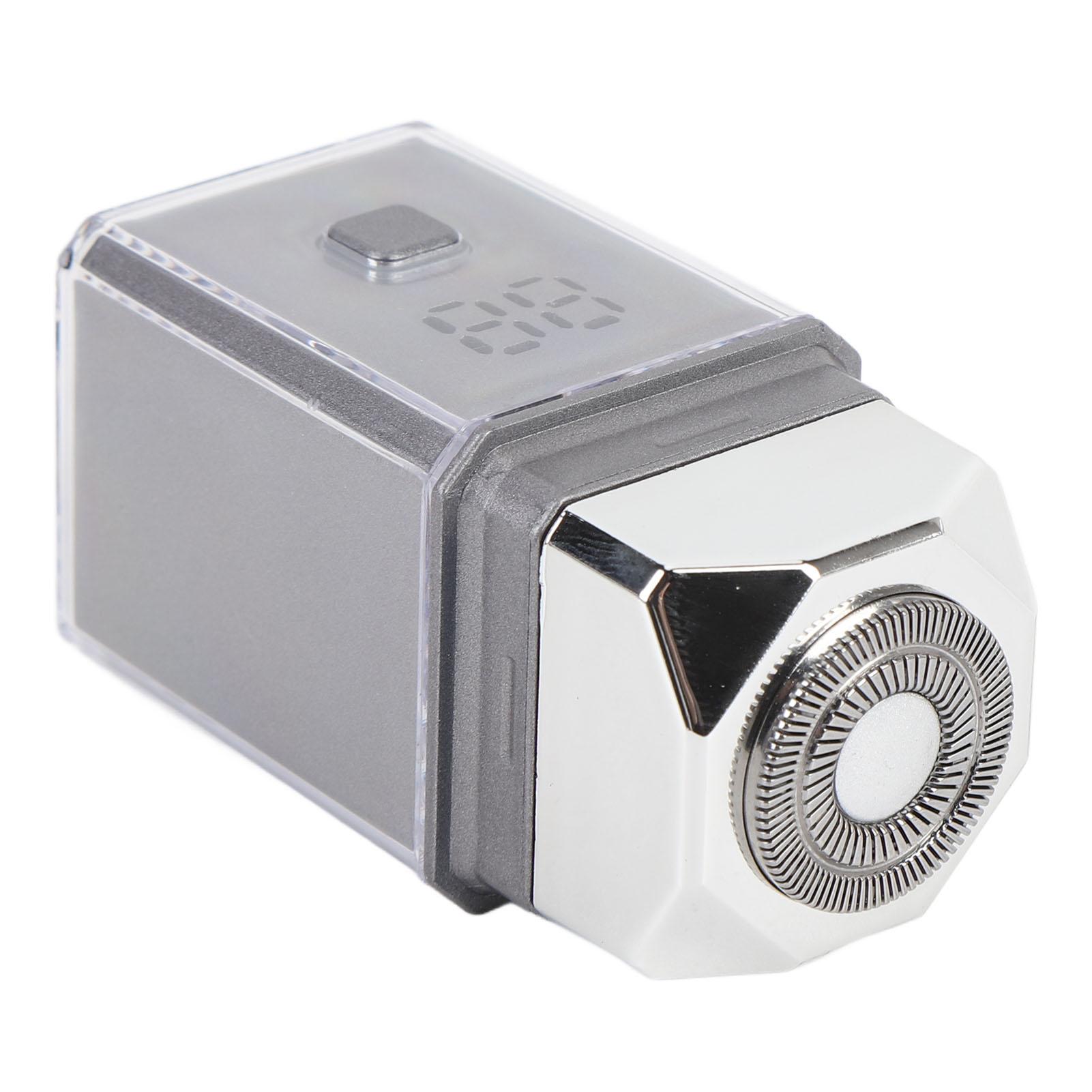 

Дорожный триммер для бороды для мужчин IPX7 водонепроницаемый бесшумный перезаряжаемый портативный электрический триммер для бороды серебряный