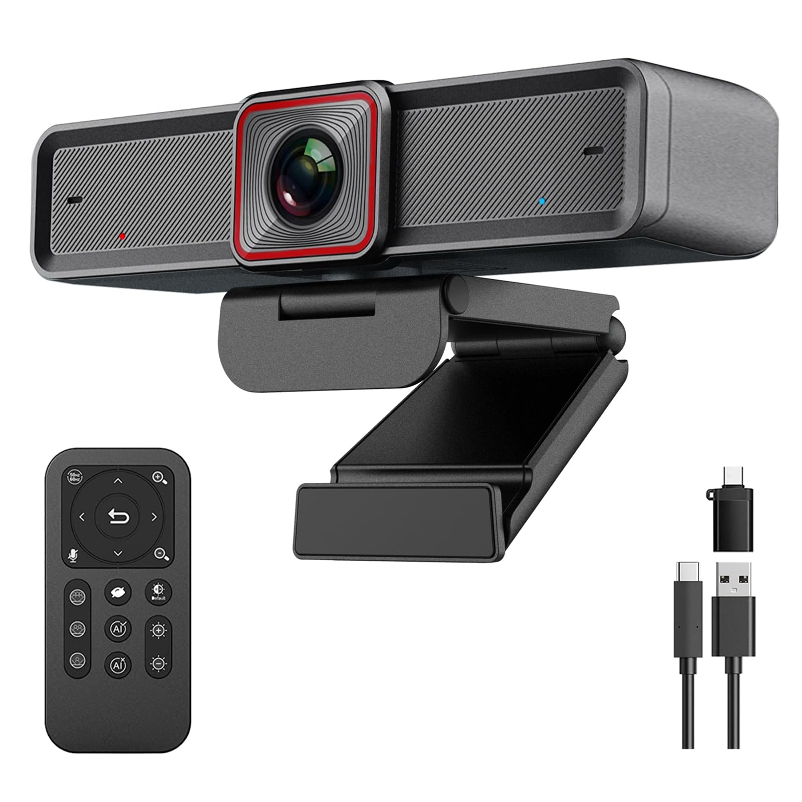 

Spedal 4K Веб-камера AI Auto Tracking Камера для конференцій Автоматичне кадрування 10-кратне збільшення UHD 8 мегапікселів Підтримка та мікрофон Пульт дистанційного керування Plug Play Video